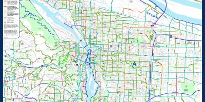 Kort over Portland cykel